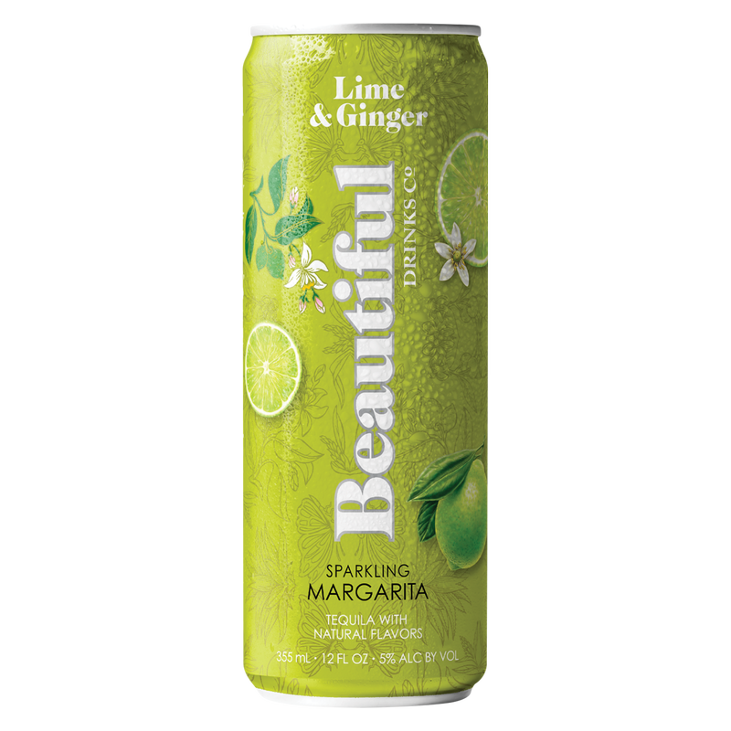 Beautiful Drinks Lime Ginger Sparkling Margarita 4pk 12oz