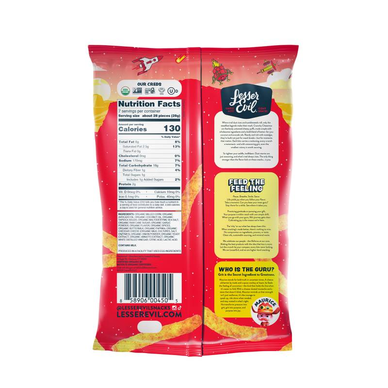 LesserEvil Crunch Cheezmos Blazin' Hot, 7oz - LesserEvil – BevMo!