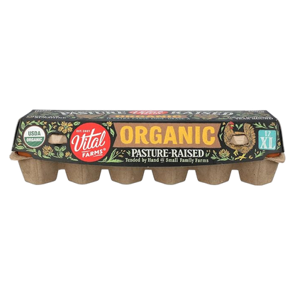 Vital Farms Organic Pasture Raised Extra Large Eggs - 12ct