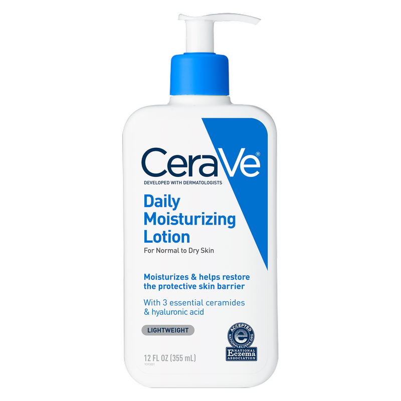 CeraVe Daily Face and Body Moisturizing Lotion for Normal to Dry Skin, Fragrance Free, 12oz