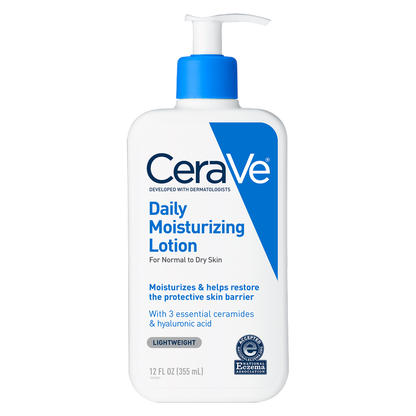 CeraVe Daily Face and Body Moisturizing Lotion for Normal to Dry Skin, Fragrance Free, 12oz