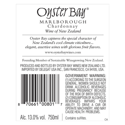 Oyster Bay Marlborough Chardonnay 750ml (13% ABV)