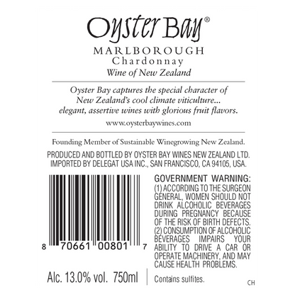 Oyster Bay Marlborough Chardonnay 750ml (13% ABV)