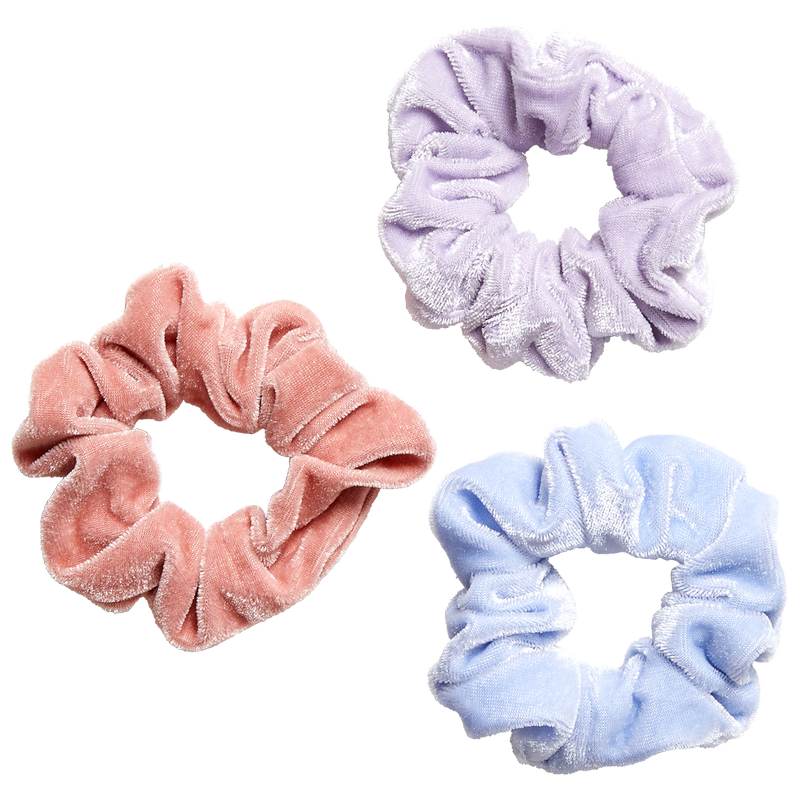 Assorted Velvet Scrunchies 3ct
