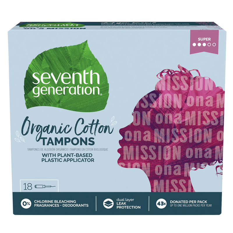 Seventh Generation Free & Clear Super Tampons 18ct