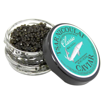 Tsar Nicoulai Sturgeon Classic Caviar with Mother of Pearl Spoon - 1oz