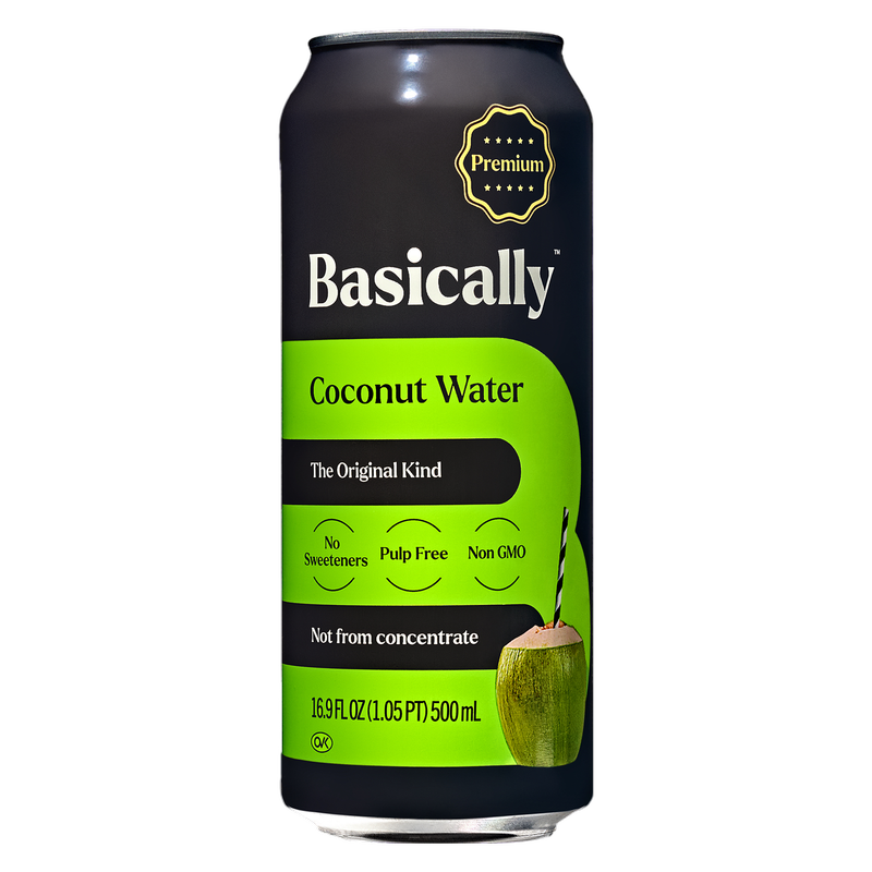 Basically Premium Coconut Water 16.9oz Can