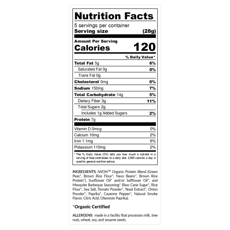 IWON Organics Mesquite BBQ Stix 5oz