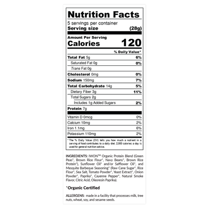 IWON Organics Mesquite BBQ Stix 5oz