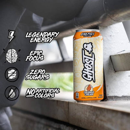 GHOST Energy Zero Sugar Orange Cream 16oz Can