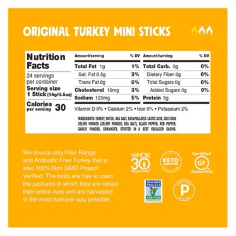 CHOMPS Mini Original Turkey Chomplings, 0.5oz 6ct