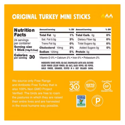 CHOMPS Mini Original Turkey Chomplings, 0.5oz 6ct