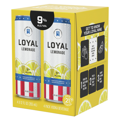 Loyal 9 Original Lemonade 4pk 12oz 9% ABV