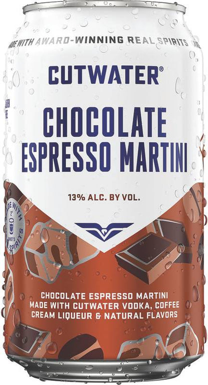 Cutwater Chocolate Espresso Martini 4pk 12oz Can 13% ABV