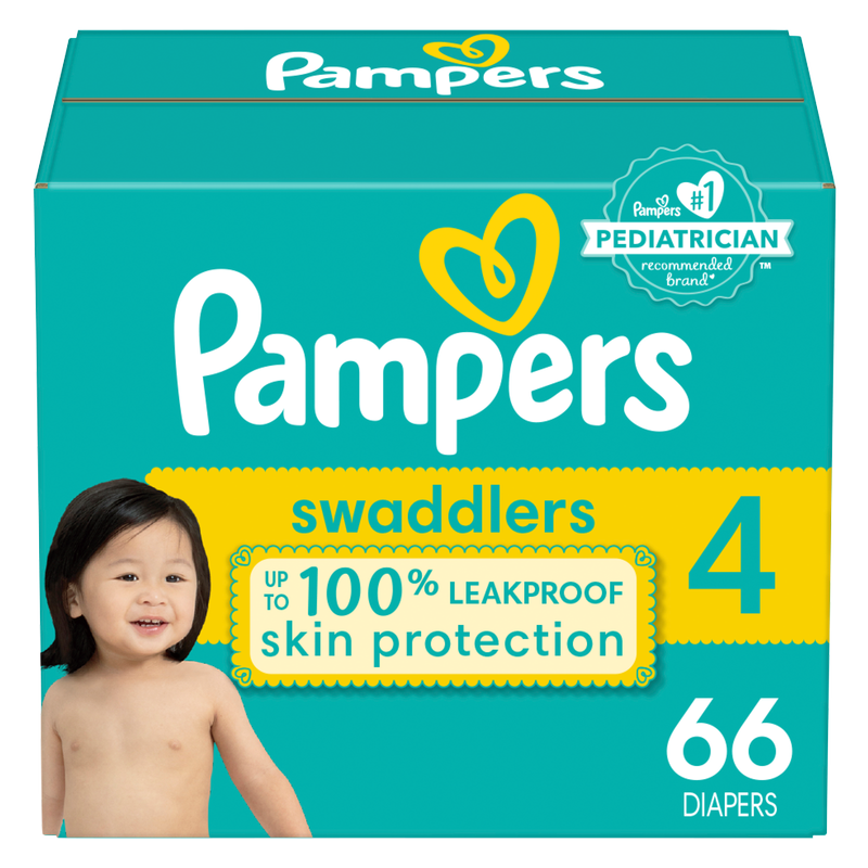 Pampers Swaddlers Size 4 Super Pack 66 ct