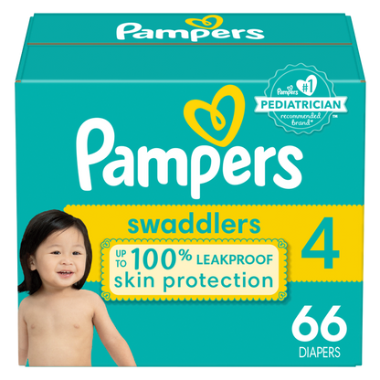 Pampers Swaddlers Size 4 Super Pack 66 ct