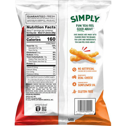 Simply Cheetos Crunchy, White Cheddar 6.5oz 