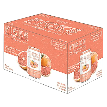 Ficks Hard Seltzer Grapefruit 6pk 12oz Can