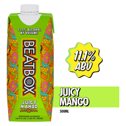 BeatBox Juicy Mango 500ml 11.1% ABV Wine Party Punch