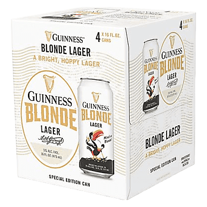 Guinness Blonde American Lager 4pk 16oz Can 5.0% ABV