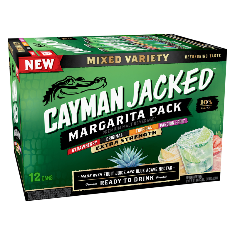 Cayman Jack Jacked Margarita Variety Pack 12pk 12oz Can