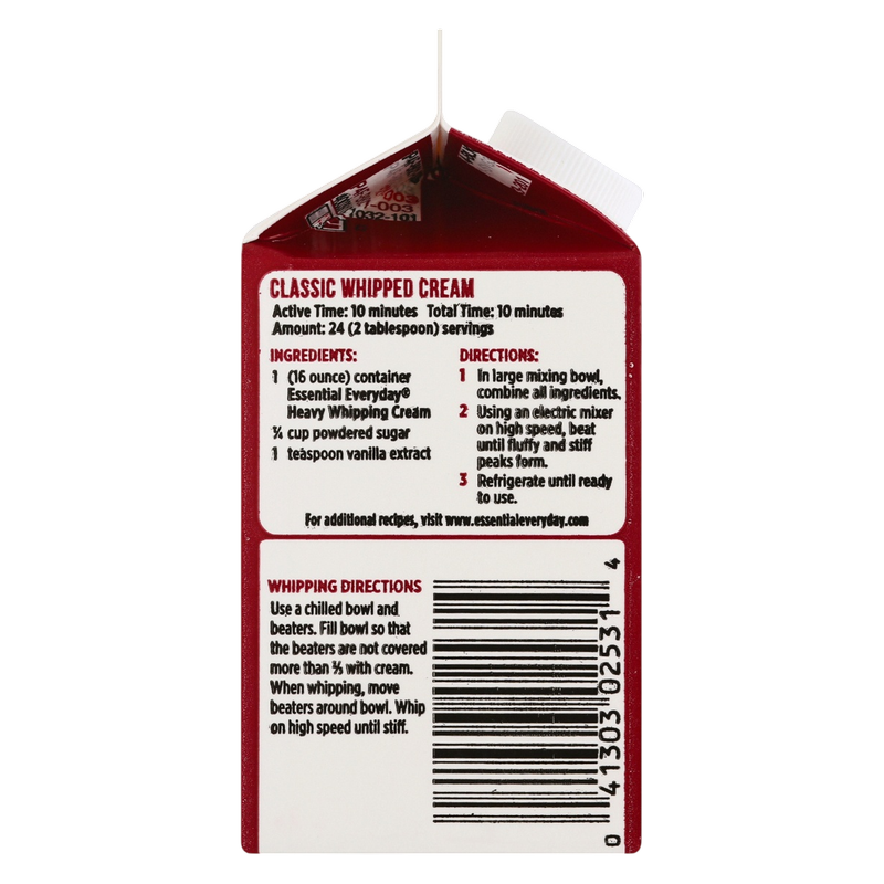 Essential Everyday Heavy Whipping Cream 16oz Ctn