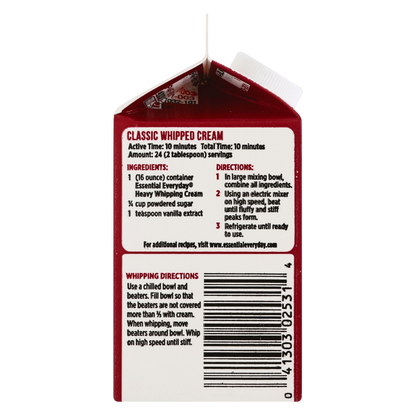 Essential Everyday Heavy Whipping Cream 16oz Ctn