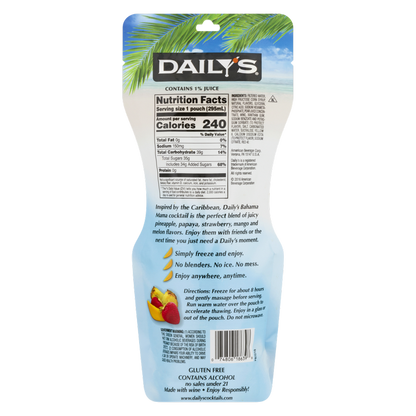 Daily's Bahama Mama Ready to Drink Single 10oz Pouch 5% ABV