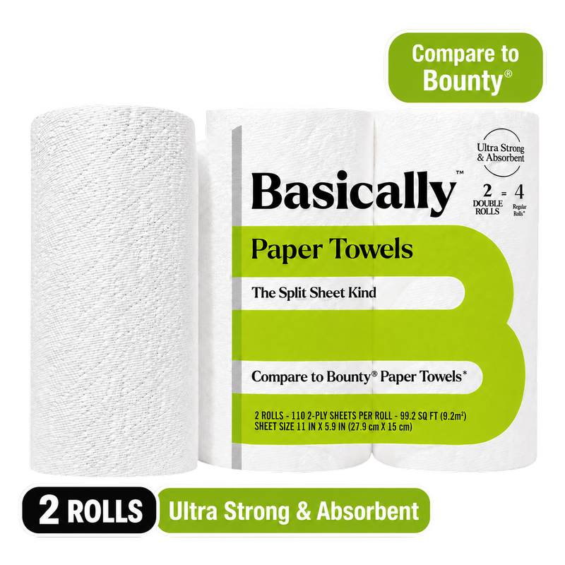 Basically 2ct DOUBLE Roll Paper Towels