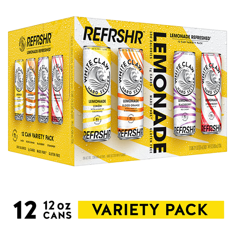 White Claw REFRSHR Lemonade Variety 12pk 12oz Can 5.0% ABV