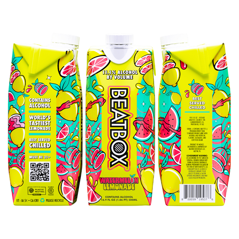 BeatBox Watermelon Lemon 500ml 11.1% ABV Wine-Based