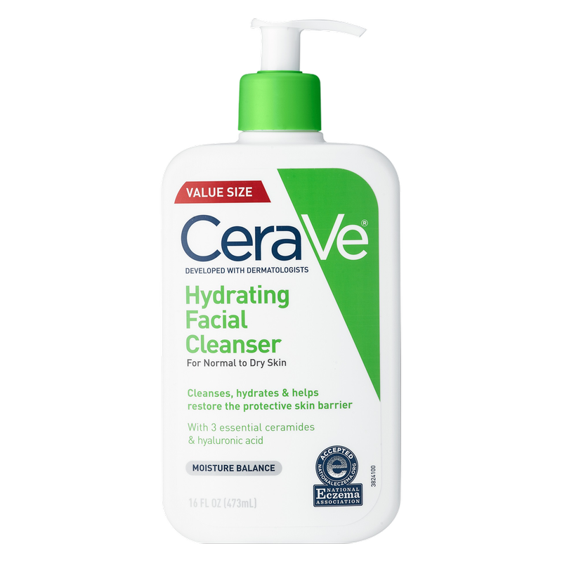 CeraVe Hydrating Face Wash with Hyaluronic Acid and Glycerin for Normal to Dry Skin