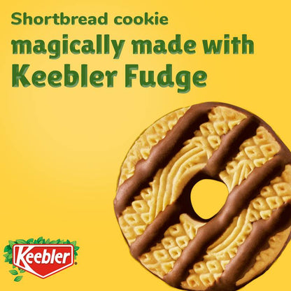 Keebler Fudge Stripes, Original Shortbread Cookies Coated in Keebler Fudge, Family Size 17.3 oz