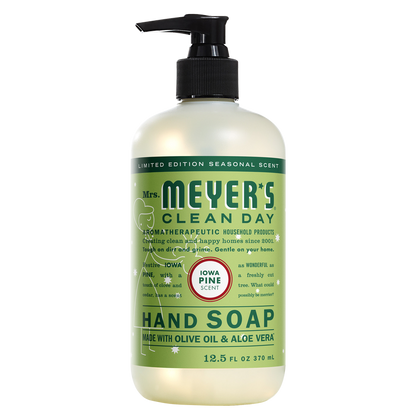 Mrs. Meyer's Clean Day Liquid Hand Soap, Iowa Pine Scent, 12.5 Ounce Bottle