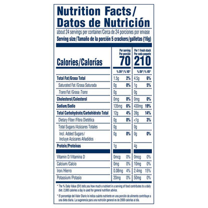 Premium Fresh Stacks Original Saltine Crackers, Travel Snacks, 13.6 oz