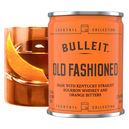 Bulleit Old Fashioned Cocktail, 100 mL Cans, 4 Pack