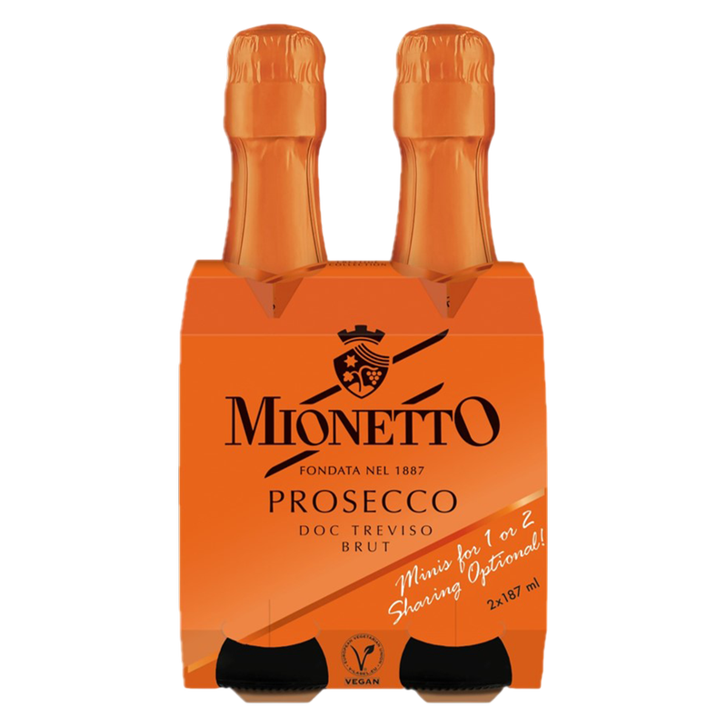 Mionetta Prosecco Brut 2pk 187ml Bottle - Mionetto – BevMo!