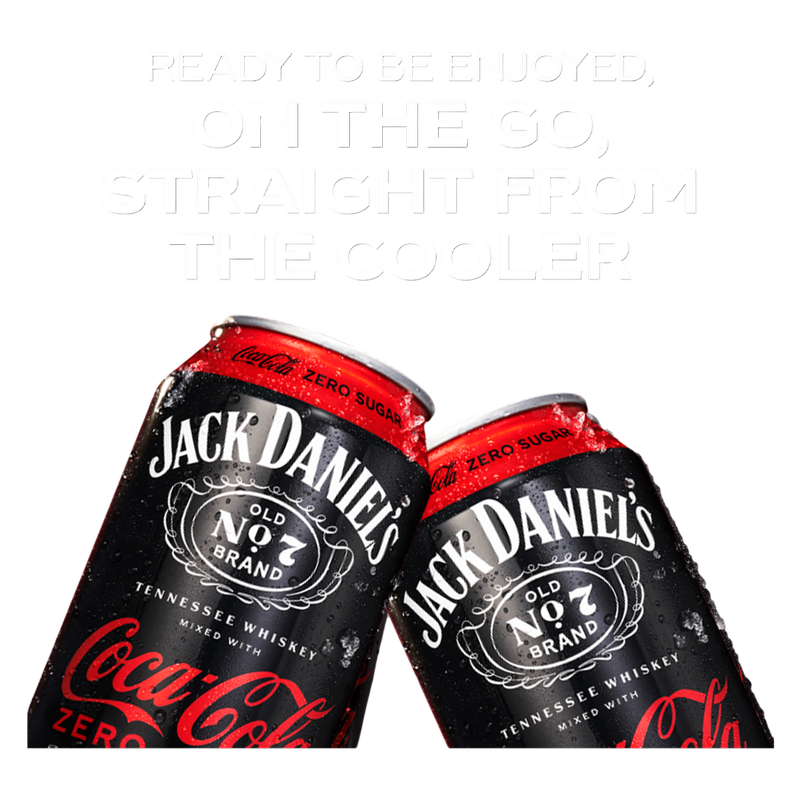 Jack Daniel's & Coca-Cola Zero 4pk 355ml Can 5% ABV