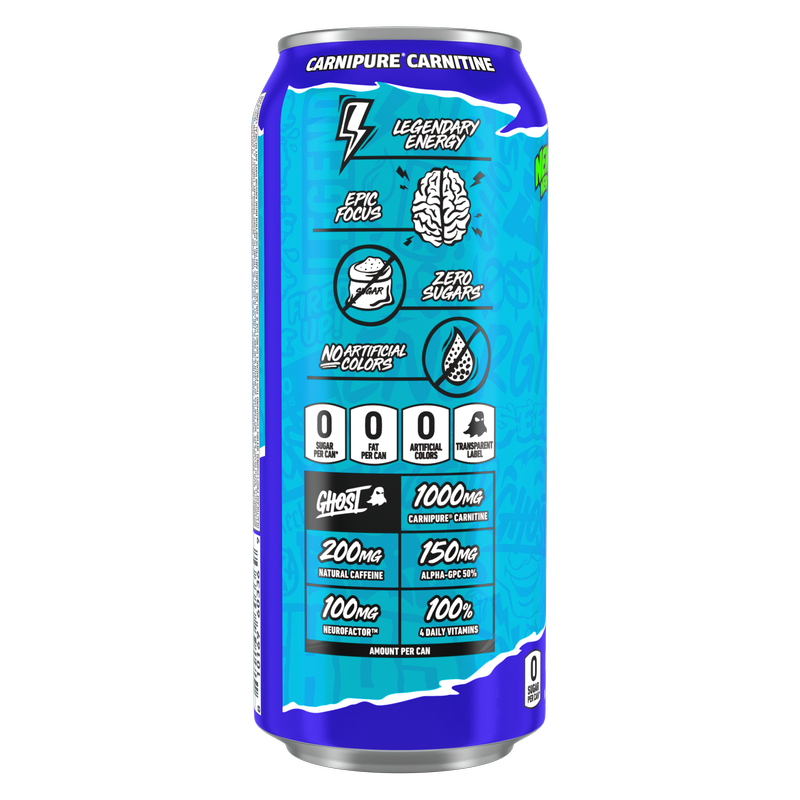 GHOST Energy Zero Sugar Blue Raspberry 16oz Can