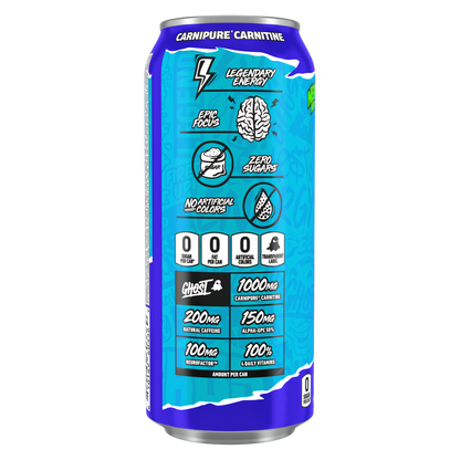 GHOST Energy Zero Sugar Blue Raspberry 16oz Can