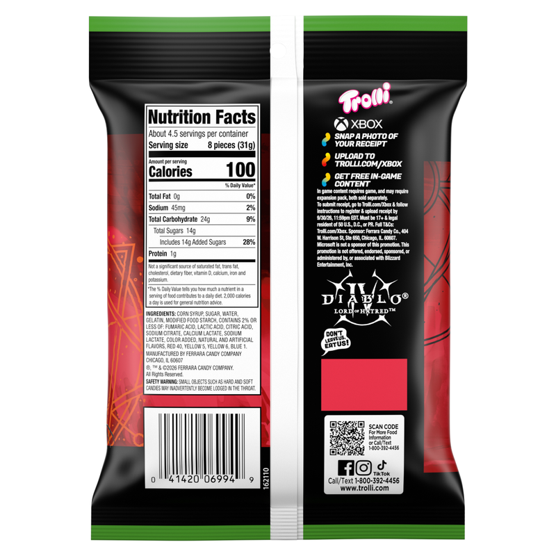 Trolli Sour Brite Crawlers Fruit Punch, 5 oz