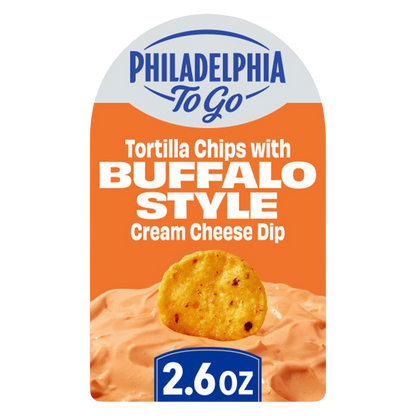 Philadelphia To Go Tortilla Chips with Buffalo Style Cream Cheese Dip 2.64oz