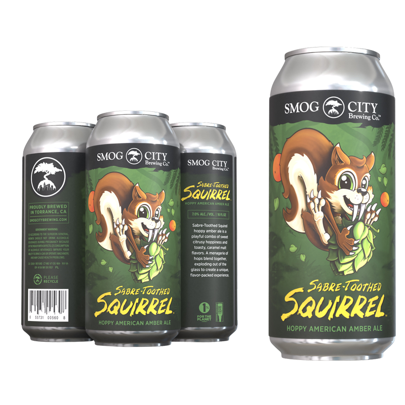 Smog City Sabre-Toothed Squirrel Amber Ale 4pk 16oz Can
