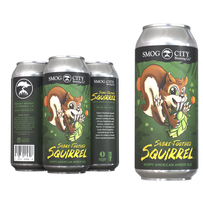 Smog City Sabre-Toothed Squirrel Amber Ale 4pk 16oz Can