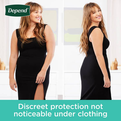 Depend Fresh Protection Adult Incontinence & Postpartum Bladder Leak Underwear for Women, Disposable, Maximum, Large, Blush, 17 Count