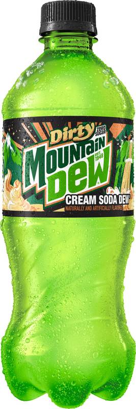 Mountain Dew Zero Sugar Dirty Dew Cream Soda 20oz Btl