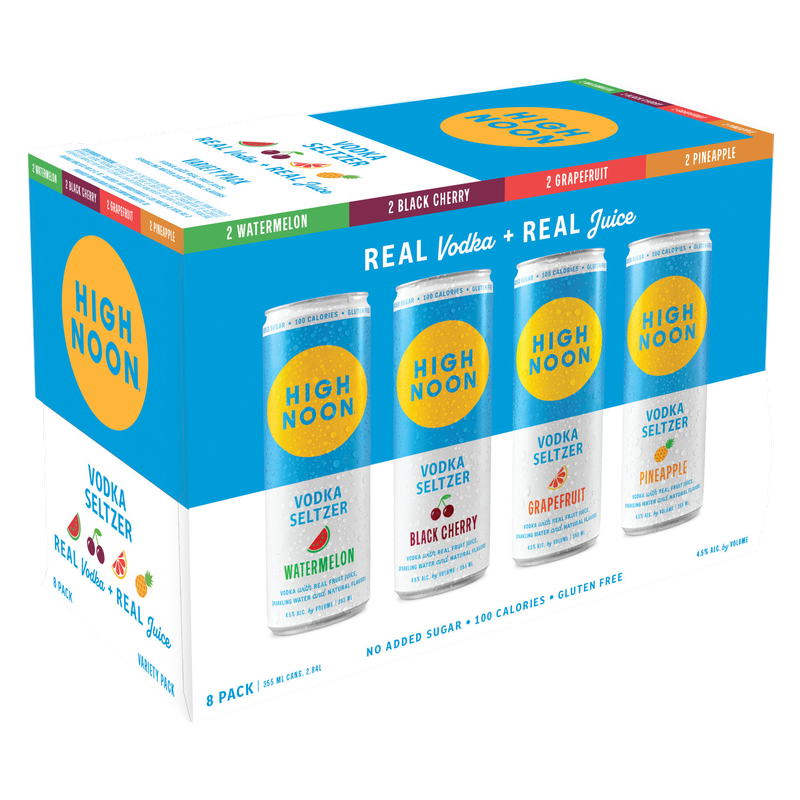High Noon Vodka Hard Seltzer Variety 8pk 12oz Cans 4.5% ABV