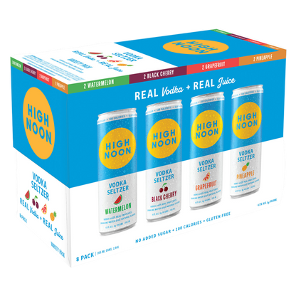 High Noon Vodka Hard Seltzer Variety 8pk 12oz Cans 4.5% ABV