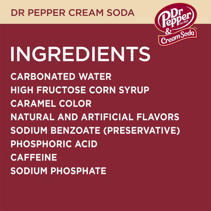 Dr Pepper & Cream Soda 12pk 12oz Can