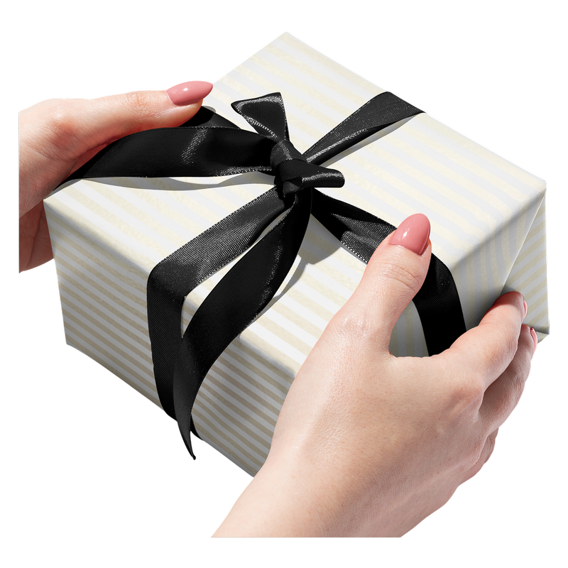 Pearl & Dot Stripe Double Sided Wrapping Paper
